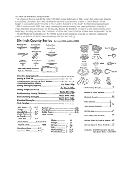 Six Inch to the Mile County Series The origins of the six inch to the