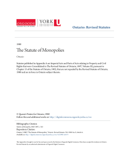 The Statute of Monopolies