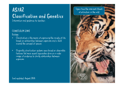AS/A2 Classification and Genetics