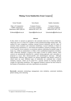 Mining Term Similarities from Corpora