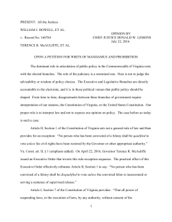 160784 - Virginia`s Judicial System
