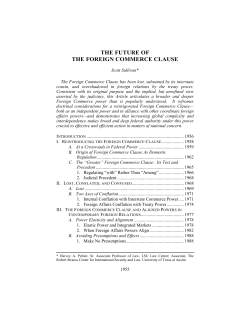 the future of the foreign commerce clause