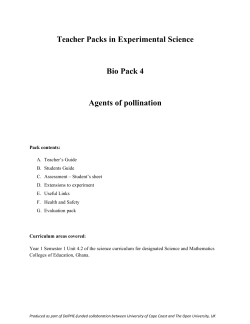Teacher Packs in Experimental Science Bio Pack 4 Agents of