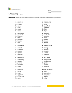 Antonyms 1 - English for Everyone