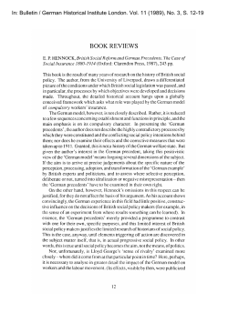 British social reform and German precedents