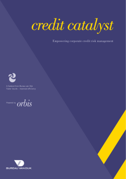 Credit Catalyst - Bureau van Dijk