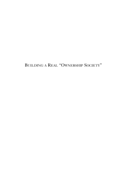 building a real “ownership society” - Institute on Assets and Social