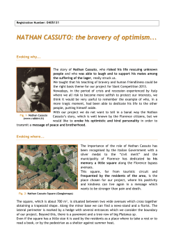 NATHAN CASSUTO: the bravery of optimism