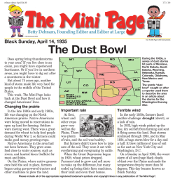 Black Sunday, April 14, 1935 The Dust Bowl