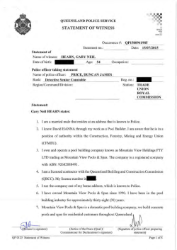 Cornubia Case Study MFI#3&mdash;Witness Statement of&mdash;Gary Neil