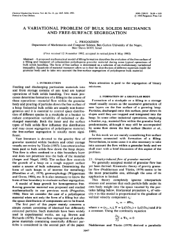 a variational problem of bulk solids mechanics and free