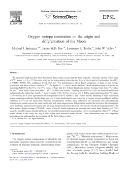 Oxygen isotope constraints on the origin and differentiation of the