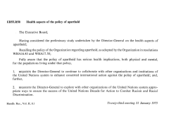 EB55.R58 Health aspects of the policy of apartheid The Executive