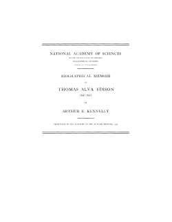 thomas alva edison - National Academy of Sciences