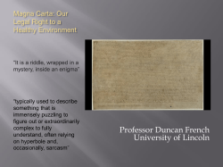 Magna Carta: Our Legal Right to a Healthy Environment