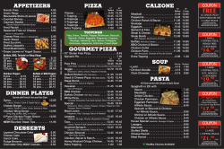 Menu - Vasilios Pizza