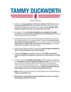 Congresswoman Tammy Duckworth`s background here