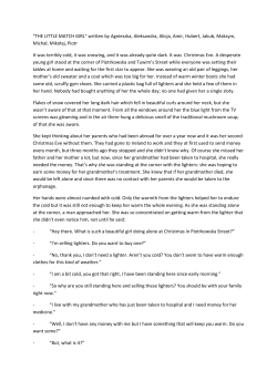 "THE LITTLE MATCH GIRL" written by Agnieszka, Aleksandra, Alicja