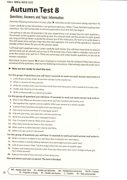 Autumn Test 8 - School Jotter