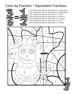 Color by Fraction &ndash; Equivalent Fractions
