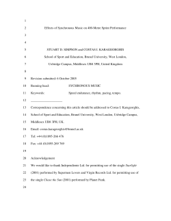 1 Effects of Synchronous Music on 400