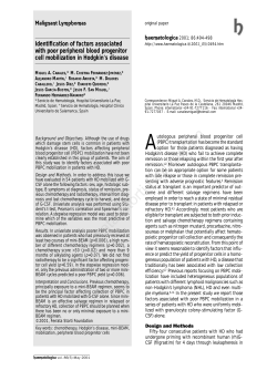 Identification of factors associated with poor peripheral blood