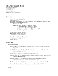 Link to Curriculum Vitae - Doctor Alyssa D Ross Auburn, AL