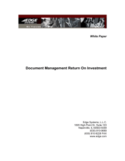 Document Management `Return on Investment`