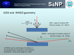 LEED and RHEED geometry