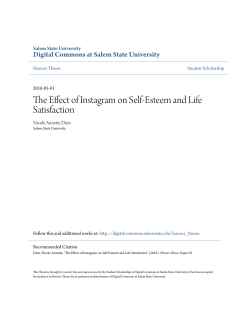 The Effect of Instagram on Self-Esteem and Life Satisfaction