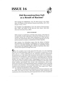 Did Reconstruction Fail as A Result of Racism?