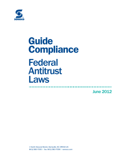 Federal Antitrust Laws Guide Compliance