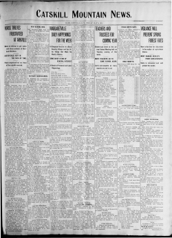 catskill mountain news. - NYS Historic Newspapers