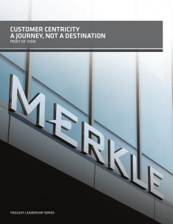 customer centricity a journey, not a destination