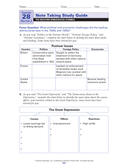 Note Taking Study Guide - Social 10 Regents Overview