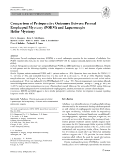 Comparison of Perioperative Outcomes Between Peroral