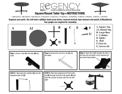 Square/Round Table Top InSTRuCTIOnS