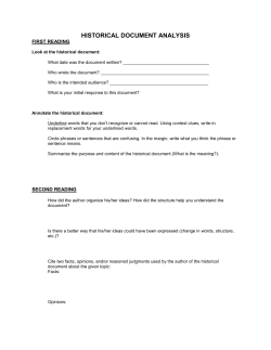 historical document analysis