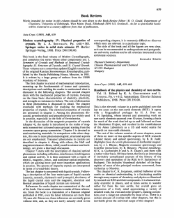 Modern crystallography. IV. Physical properties of