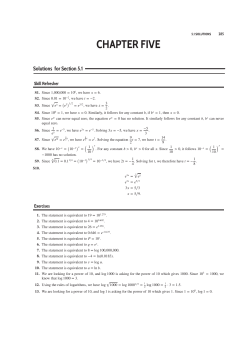 Solutions to homework problems, chapter 5