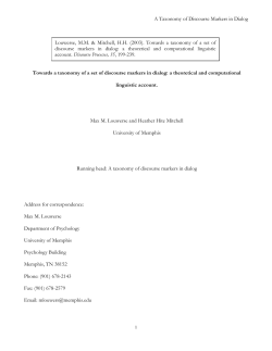 Toward a Data-Driven Taxonomy of Cohesion and Coherence in