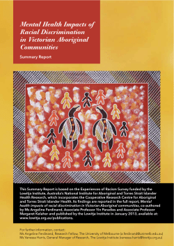 Mental Health Impacts of Racial Discrimination in
