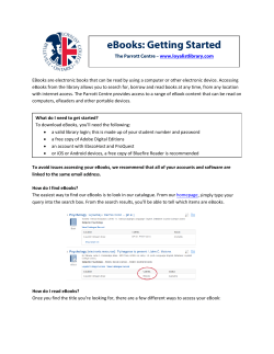 eBooks: Getting Started