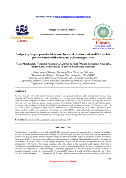 Design a hydrogen peroxide biosensor by use of catalase