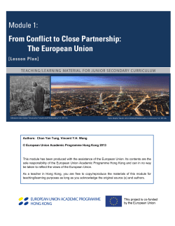 From Conflict to Close Partnership: The European Union