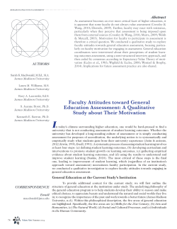 Faculty Attitudes toward General Education Assessment