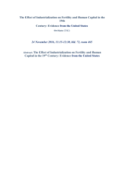The Effect of Industrialization on Fertility and Human Capital in the