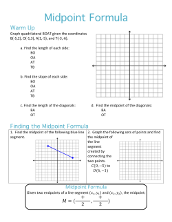 Midpoint Formula