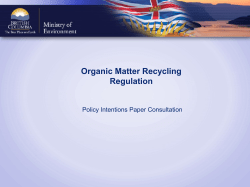 Organic Matter Recycling Regulation
