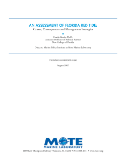 An Assessment of Florida Red Tide: Causes, Consequences and